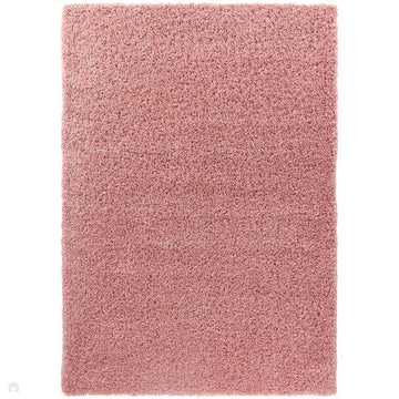Oxford OXF00 Plain Plush Soft Stain-Resistant Textured Polypropylene Shaggy Baby Pink Rug-Desire Rugs-Rug Love - The Most Loved Rug Store